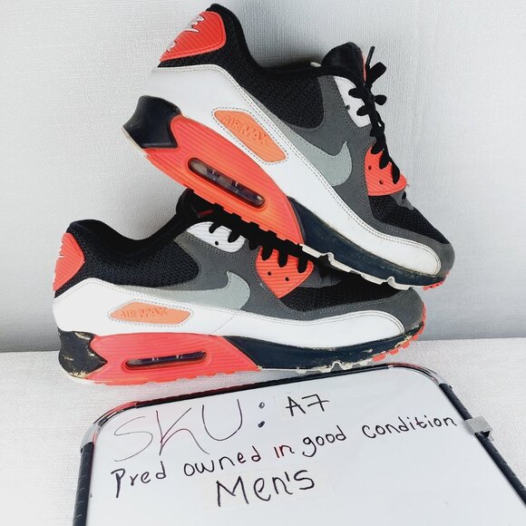 Nike Air Max 90 OG Men\'s Reverse Infrared Leather Lace-Up Sneaker Shoes Size 12 main image 11